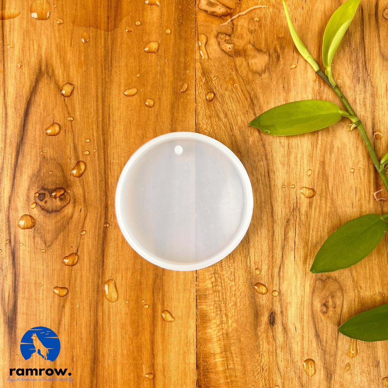 2-Inch Round Keychain Silicone Mould with Hole – DIY Resin Keychains