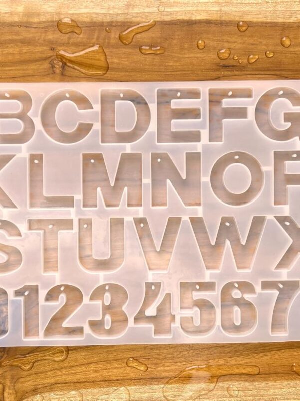 Alphabet Keychain Silicone Mould (With Hole)