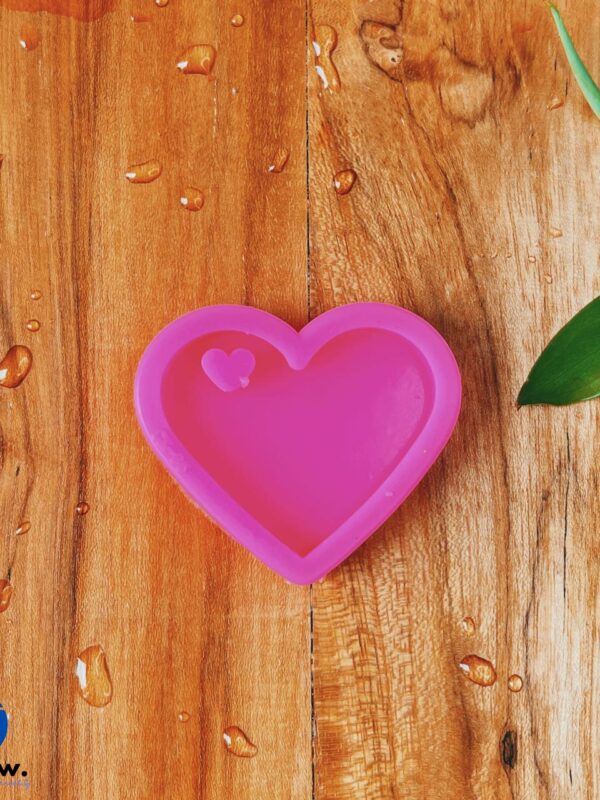 Small Heart Keychain & Pendant Silicone Mould – DIY Resin Jewelry