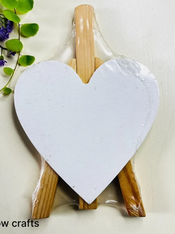 Mini Easel With Hart Shaped Canvas