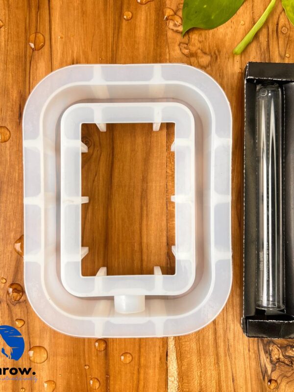 Rectangle Planter Silicone Mould with Tube for Resin and Cement Art