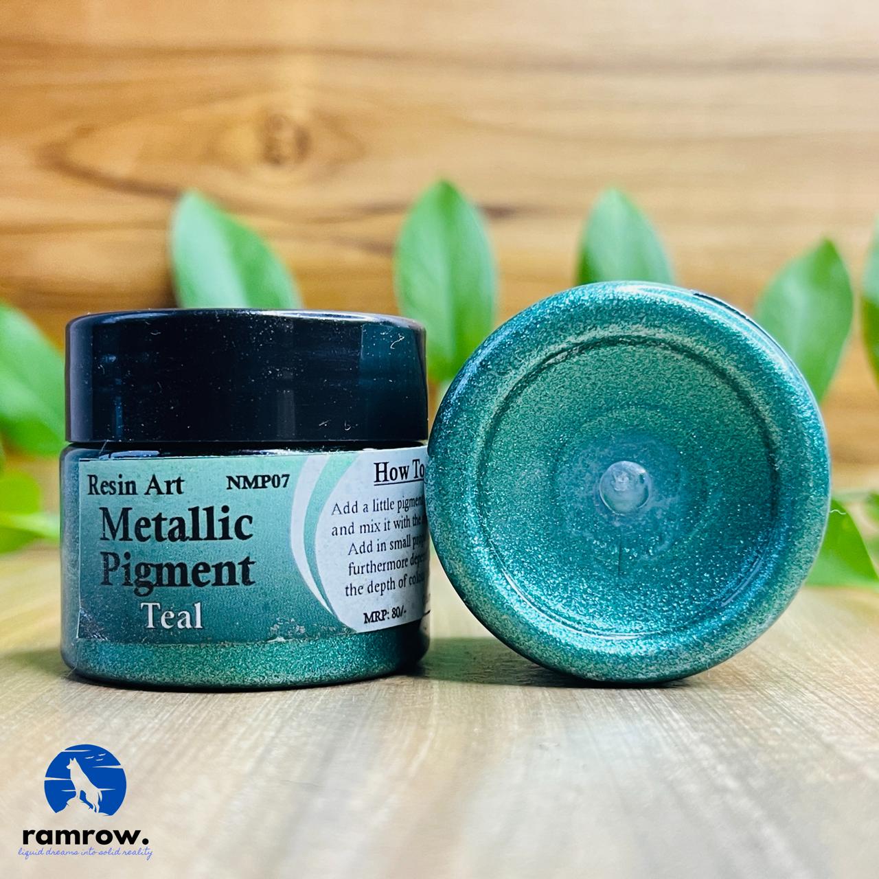Teal Metallic Pigment Paste for Resin Art