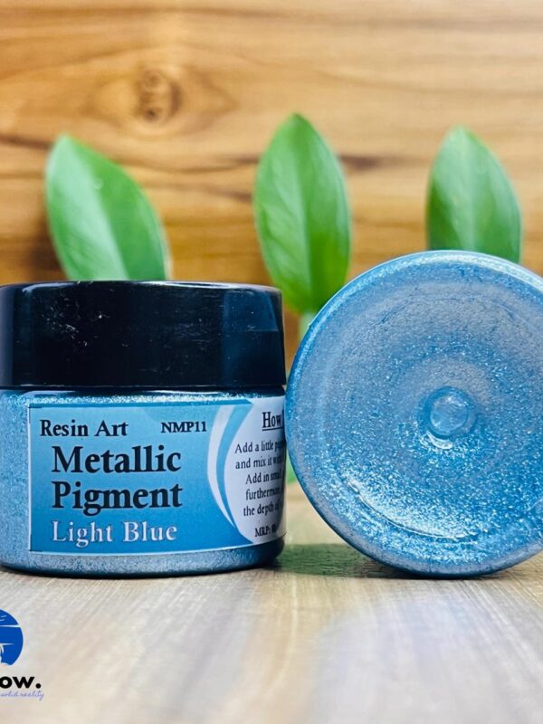 Light Blue Metallic Pigment Paste for Resin Art