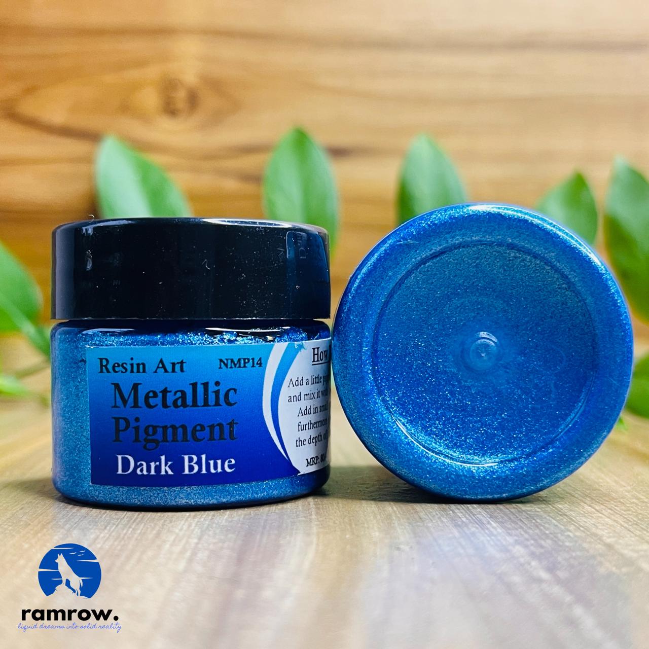 Dark Blue Metallic Pigment Paste for Resin Art