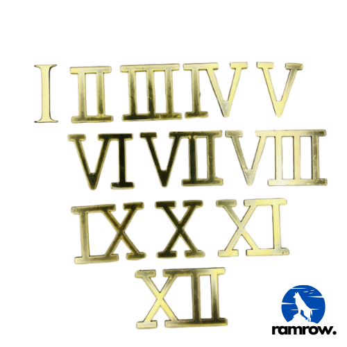ACRYLIC GOLDEN ROMAN NUMBERS (1 INCH)