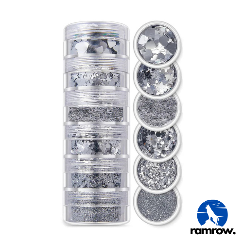 6 IN 1 GLITTER CHUNKS SILVER
