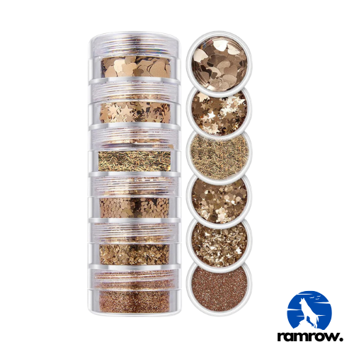 6 IN 1 GLITTER CHUNKS R11 CHAMPAGNE