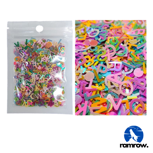 SMALL ALPHABET GLITTER PACKET