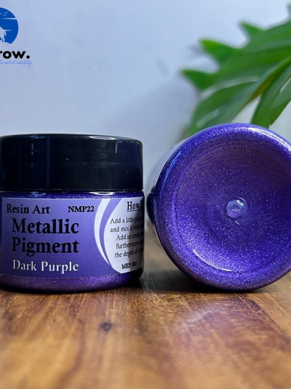 Dark Purple Metallic pigment paste for resin art