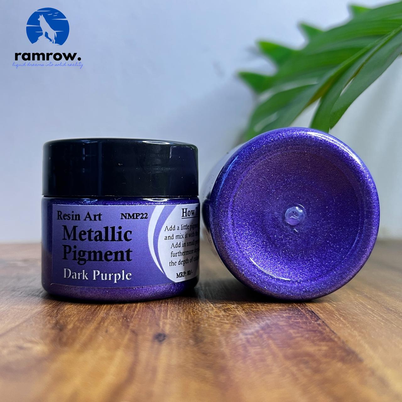 Dark Purple Metallic pigment paste for resin art