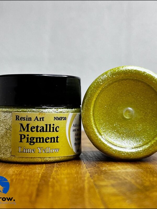 Lime yellow metallic pigment