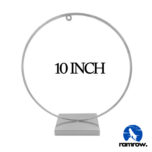 10 INCH ROUND HOOP STAND (SILVER)